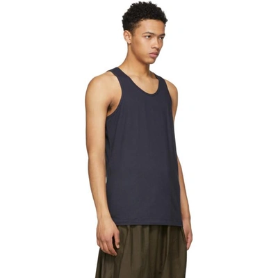 Shop Comme Des Garçons Shirt Comme Des Garcons Shirt Navy Basic Tank Top In B.navy