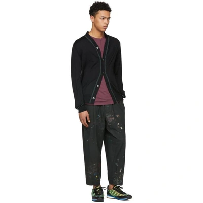 Shop Comme Des Garçons Shirt Comme Des Garcons Shirt Black Wool Knit Cardigan In 1.black