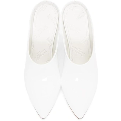 Shop Maison Margiela White Deal Heel Mules In 101offwhite
