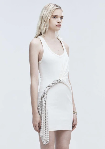 Shop Alexander Wang Deconstructed Tank Dress In White