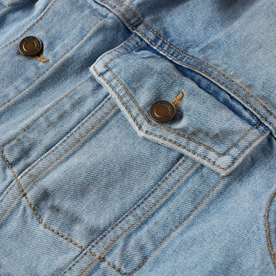 Shop Saint Laurent Classic Denim Jacket In Blue
