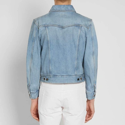 Shop Saint Laurent Classic Denim Jacket In Blue