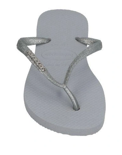 Shop Havaianas Flip Flops In Silver