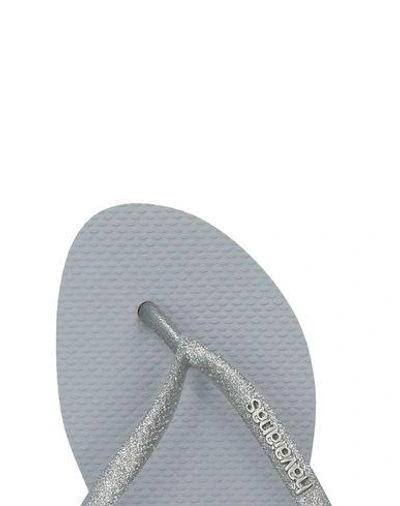 Shop Havaianas Flip Flops In Silver