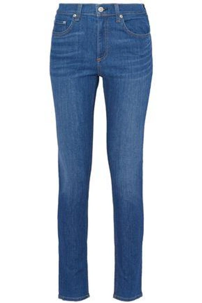 Shop Rag & Bone Woman High-rise Skinny Jeans Mid Denim