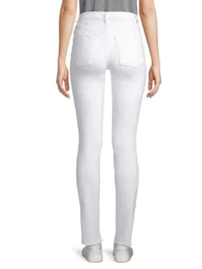 Shop Cotton Citizen High-rise Distressed Skinny Jeans In White
