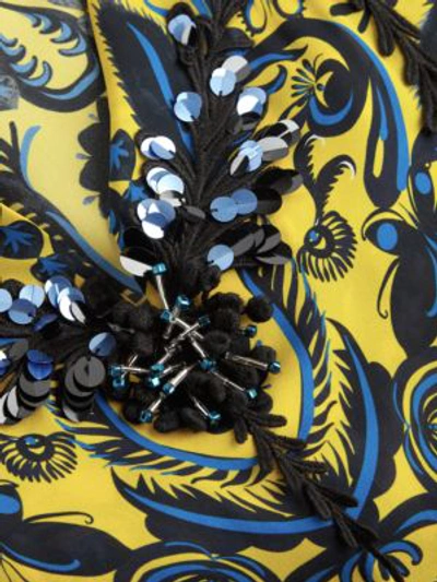 Shop Kobi Halperin Floral Silk Blouse In Dijon Multi