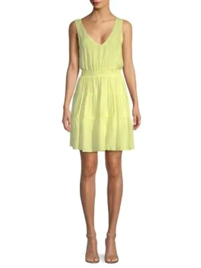 Shop Prose & Poetry Lidia Silk Dress In Limoncello