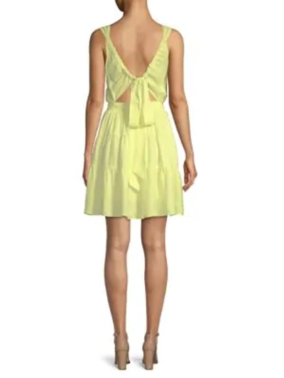 Shop Prose & Poetry Lidia Silk Dress In Limoncello