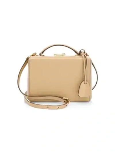 Shop Mark Cross Grace Small Box Leather Shoulder Bag In Salmon