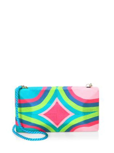 Shop Beatriz Rainbow Large Convertible Clutch In Pink Multi