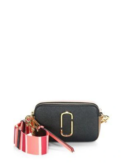 Shop Marc Jacobs Snapshot Leather Camera Bag In Black Gazelle