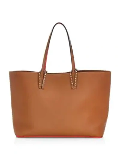 Shop Christian Louboutin Cabata Leather Tote In Cannelle