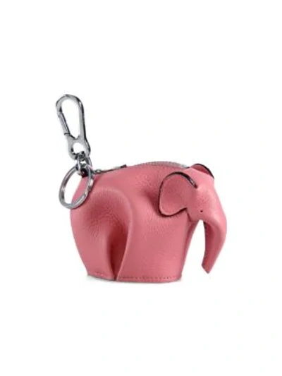 Shop Loewe Women's Elephant Leather Charm In Candy