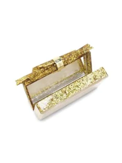 Shop Edie Parker Wolf  Ribbon Clutch In Rainbow