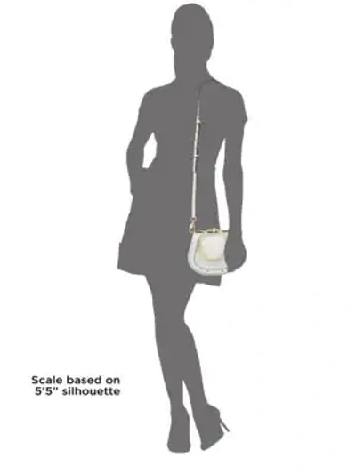 Shop Chloé Small Nile Leather & Suede Bracelet Saddle Bag In Caramel