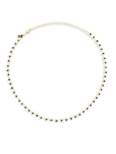 Shop Elizabeth And James Reina Bead Choker In Yellow Gold