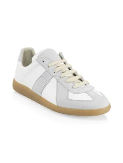 Shop Maison Margiela Low Replica Sneakers In White