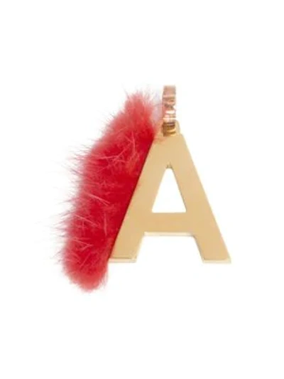 Shop Fendi Initial Mink Fur-trim Charm In Letter Z