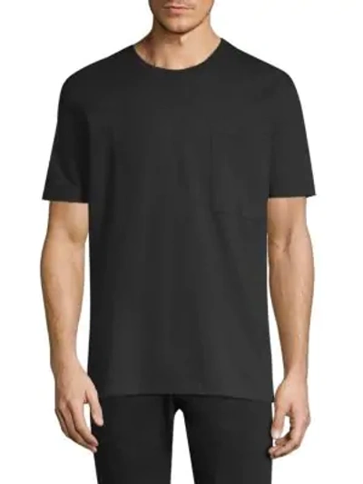 Shop Hugo Boss Open Edge Pocket Tee In Black