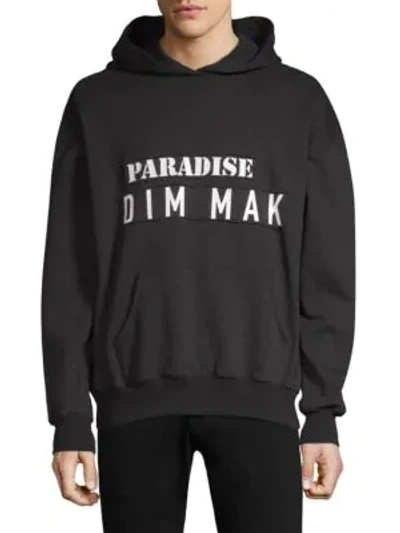 Shop Dim Mak Graphic Cotton Hoodie In Black