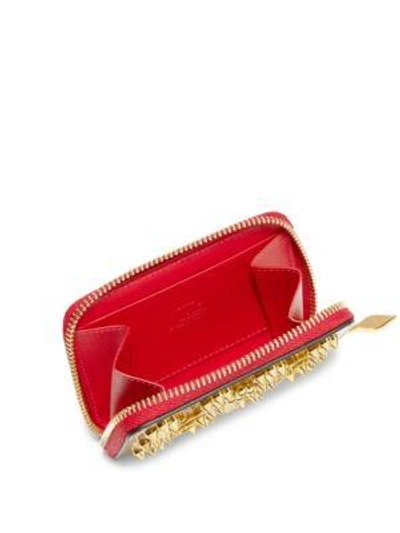 Shop Christian Louboutin Panettone Leather Coin Purse In Gold