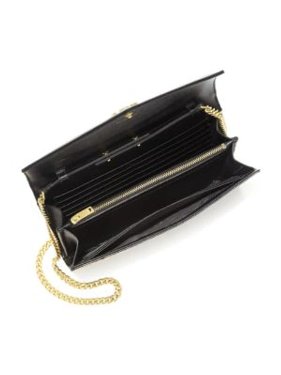 Shop Saint Laurent Medium Monogram Matelassé Leather Wallet-on-chain In Nero Black