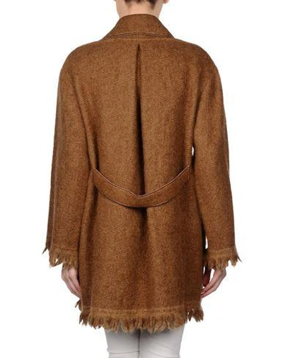 Shop Alberta Ferretti Full-length Jacket In Camel