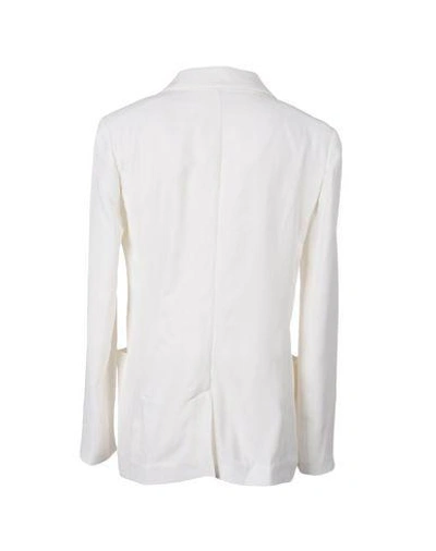 Shop Armani Jeans Blazer In Ivory