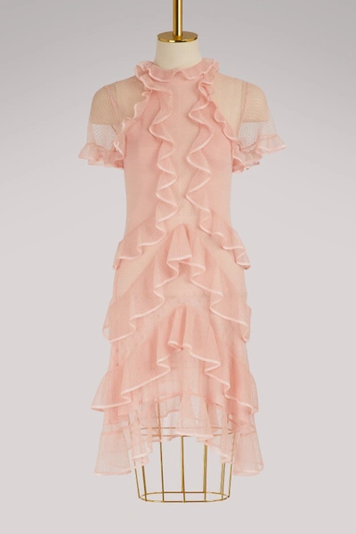 Shop Alexander Mcqueen Silk Mini Dress In Pink