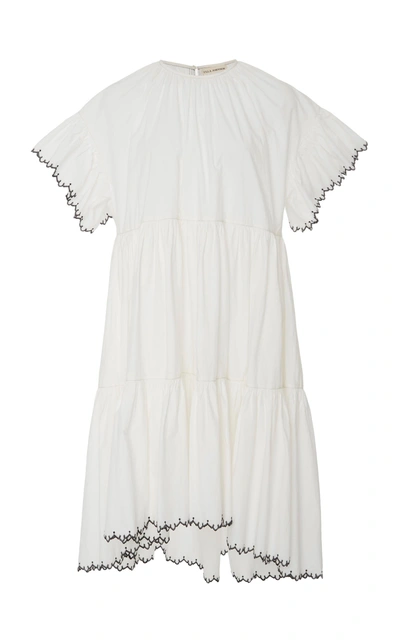 Shop Ulla Johnson Rosemarie Scalloped Dress In White