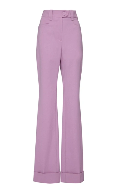 Shop Eleanor Balfour Sandra High Waisted Cuffed Pants In Purple