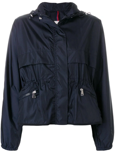 Shop Moncler Contrast Trim Zipped Jacket