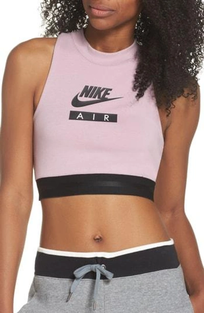 Shop Nike Sportswear Air Crop Top In Elemental Rose/ Black/ Black