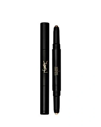 Shop Saint Laurent Eye Duo Smoker, The Shock Collection In 3 Smoky Brown