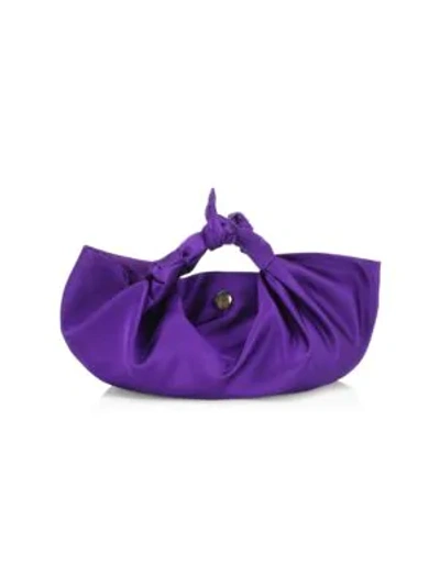 Shop The Row Small Ascot Satin Hobo Bag In Amethyst