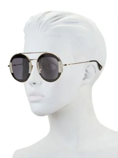 Shop Gucci Oversized Round Sunglasses In Silver