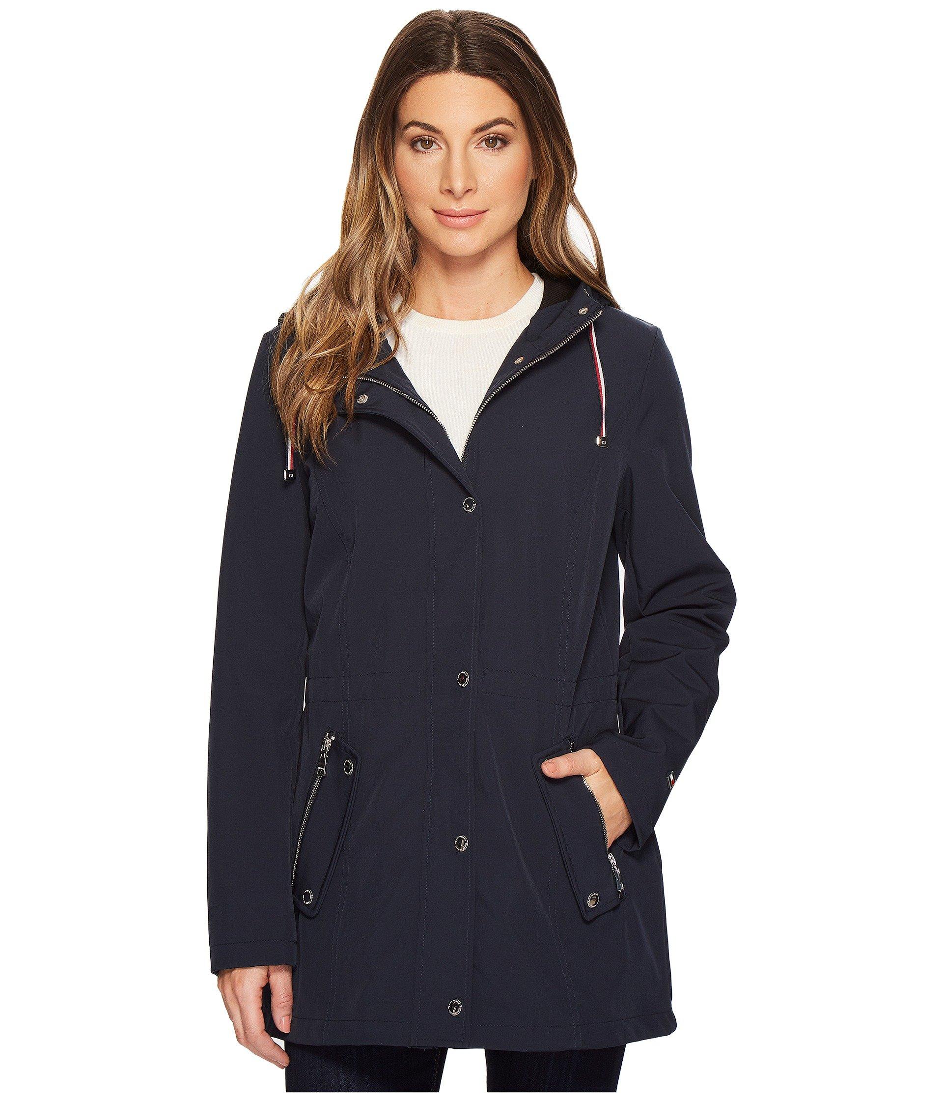tommy hilfiger hooded raincoat