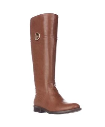 tommy hilfiger wide calf boots brown