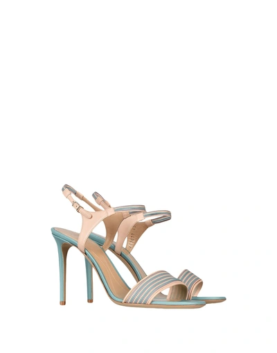 Shop Giorgio Armani Sandals In Pale Pink