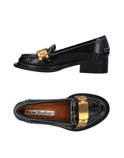 Shop Acne Studios Loafers In Black