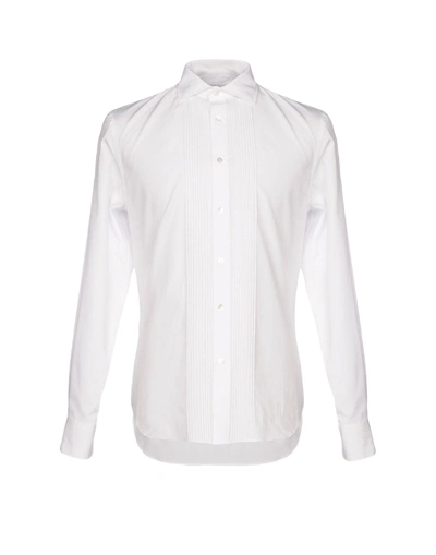 Shop Ermanno Scervino Solid Color Shirt In White