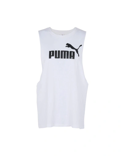 Shop Puma Sports Bras And Performance Tops In White