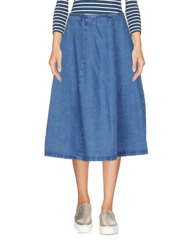 Shop Barena Venezia Denim Skirts In Blue