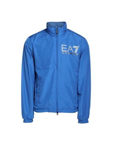 Shop Ea7 Jackets In Blue
