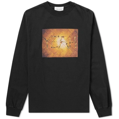 Shop Aries Long Sleeve Psilocybin Tee In Black