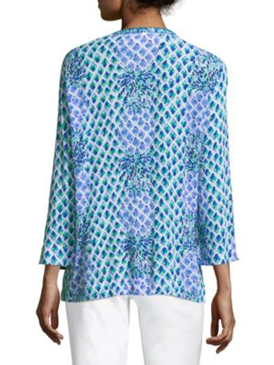 Shop Lilly Pulitzer Amelia Island Embroidery Blouse In Resort White