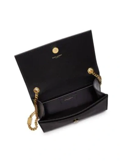 Shop Saint Laurent Small Kate Leather Shoulder Bag In Dark Beige