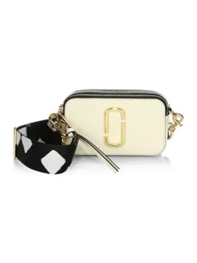 Shop Marc Jacobs Snapshot Leather Camera Bag In Cloud