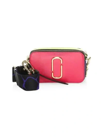 Shop Marc Jacobs Snapshot Leather Camera Bag In Cloud